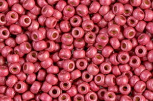 Matted DuraCoat Galvanized Light Cranberry Miyuki 8/0 Seed Beads