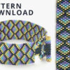 Mermaid Odd Count Peyote Bracelet with Beaded Clasp Pattern Download