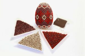 Celtic Crimson Beaded Easter Egg Kit