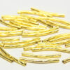 20x2mm Gold Fancy Curved Tubes