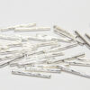 20x2mm Bright Silver Fancy Straight Tubes
