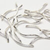 20x2mm Bright Silver Fancy Helix Tubes