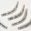 30x3mm Silver Decorative Curved Tubes