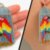Pretty Polly Parrot Fringe Picture Earrings Kit