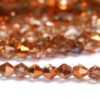 6mm Demi Coated Rose Gold Crystal Bicones