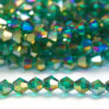6mm Emerald AB Crystal Bicones