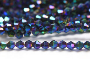 6mm Metallic Poseidon AB Crystal Bicones