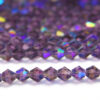6mm Sapphire Coated Purple Crystal Bicones