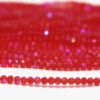 2mm Sapphire Coated Ruby Facetted Round Crystals
