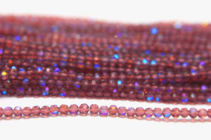 2mm Sapphire Coated Amethyst Facetted Round Crystals