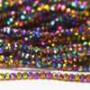 2mm Metallic Rainbow AB Facetted Round Crystals