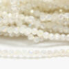 3mm Alabaster AB Facetted Round Crystals