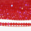 3mm Sapphire Coated Ruby Facetted Round Crystals