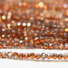 3mm Demi Coated Rose Gold Facetted Round Crystals
