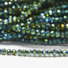 3mm Metallic Bluegrass Facetted Round Crystals