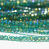 3mm Teal AB Facetted Round Crystals