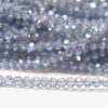 3mm Dusty Blue Lustre Facetted Round Crystals