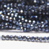 3mm Midnight Blue Lustre Facetted Round Crystals