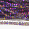 3mm Violet Rainbow AB Facetted Round Crystals