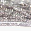 3mm Silver Clear Facetted Round Crystals
