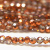 4mm Demi Coated Rose Gold Facetted Round Crystals