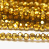4mm Metallic Gold Facetted Round Crystals