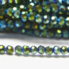 4mm Metallic Bluegrass Facetted Round Crystals