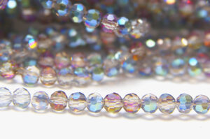 4mm Pixie Dust Lustre Facetted Round Crystals