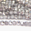 4mm Silver Clear Facetted Round Crystals