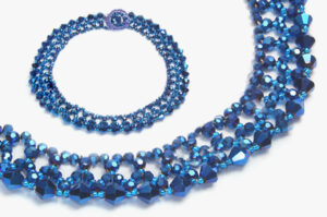 Electric Blue Eternity Crystal Necklace Kit