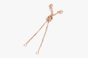 24K Rose Gold Plated Adjustable Ball Clasp