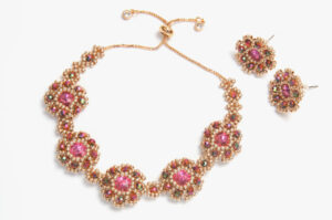 Rose Garden Versailles Crystal Beaded Bracelet and Earring Kit