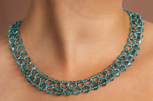Teal Emerald Eternity Crystal Necklace Kit