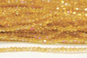 2mm Champagne AB Crystal Bicones