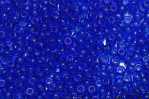 Transparent Deep Azure Preciosa 8/0 Seed Beads