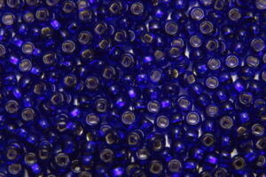 Silver Lined Sapphire Preciosa 8/0 Seed Beads