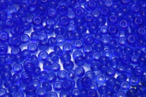 Transparent Capri Blue Preciosa 8/0 Seed Beads