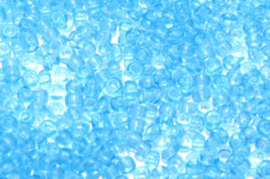 Transparent Light Azure Blue Preciosa 8/0 Seed Beads