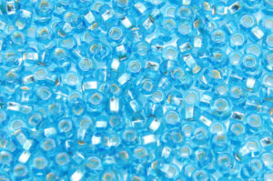Silver Lined Azure Blue Preciosa 8/0 Seed Beads