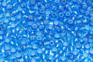 Silver Lined Deep Azure Blue Preciosa 8/0 Seed Beads