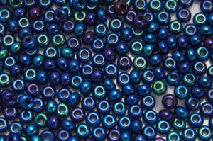 Metallic Iris Blue Preciosa 8/0 Seed Beads