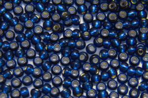 Silver Lined Navy Preciosa 8/0 Seed Beads