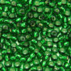 Silver Lined Emerald Preciosa 8/0 Seed Beads