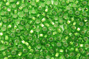 Silver Lined Apple Green Preciosa 8/0 Seed Beads