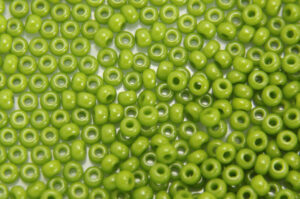 Opaque Olive Green Preciosa 8/0 Seed Beads