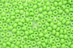 Opaque Lime Preciosa 8/0 Seed Beads