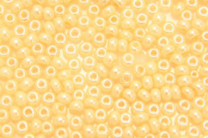 Lustred Opaque Shell Preciosa 8/0 Seed Beads