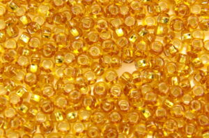 Silver Lined Dark Gold Preciosa 8/0 Seed Beads