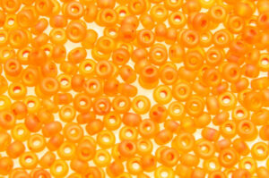 Frosted Tangerine Preciosa 8/0 Seed Beads