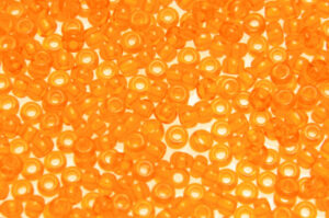 Transparent Orange Zest Preciosa 8/0 Seed Beads